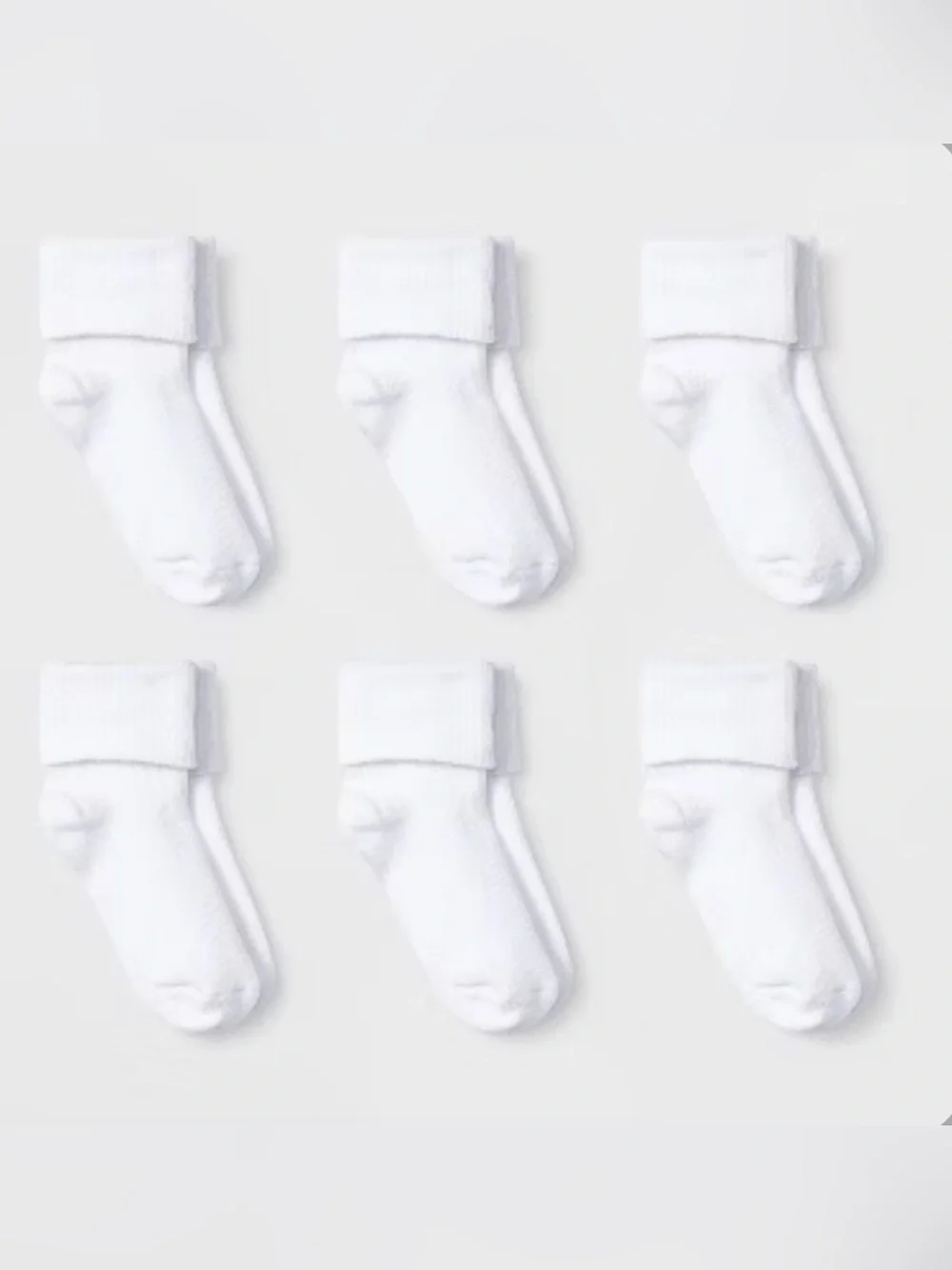 Cat & Jack Toddler 6pk Low Cut Bobby Socks - Cat & Jack White 2T-3T
